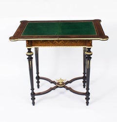 19th Century French Louis Revival Ormolu Marquetry Card Games Table