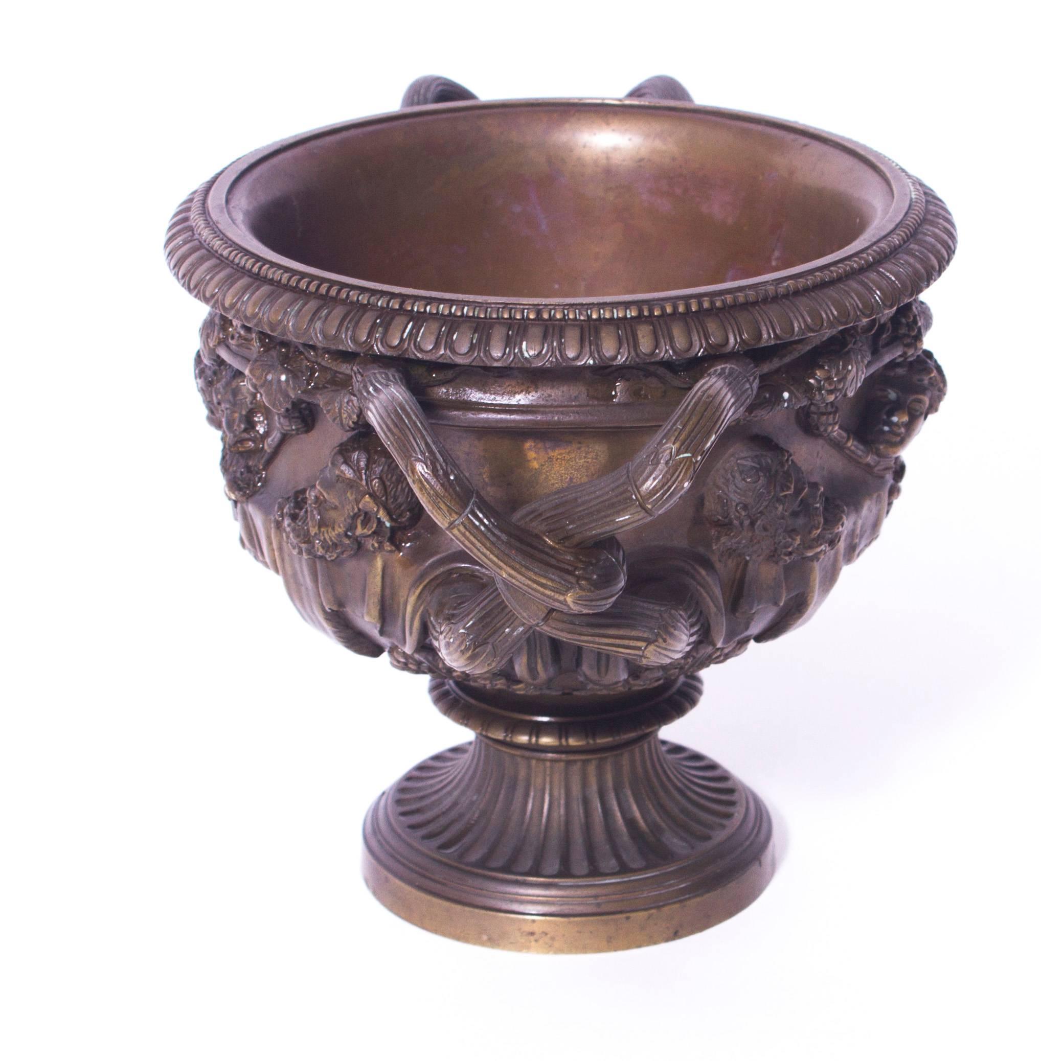 19th Century French Grand Tour Bronze Model of Warwick Vase 2