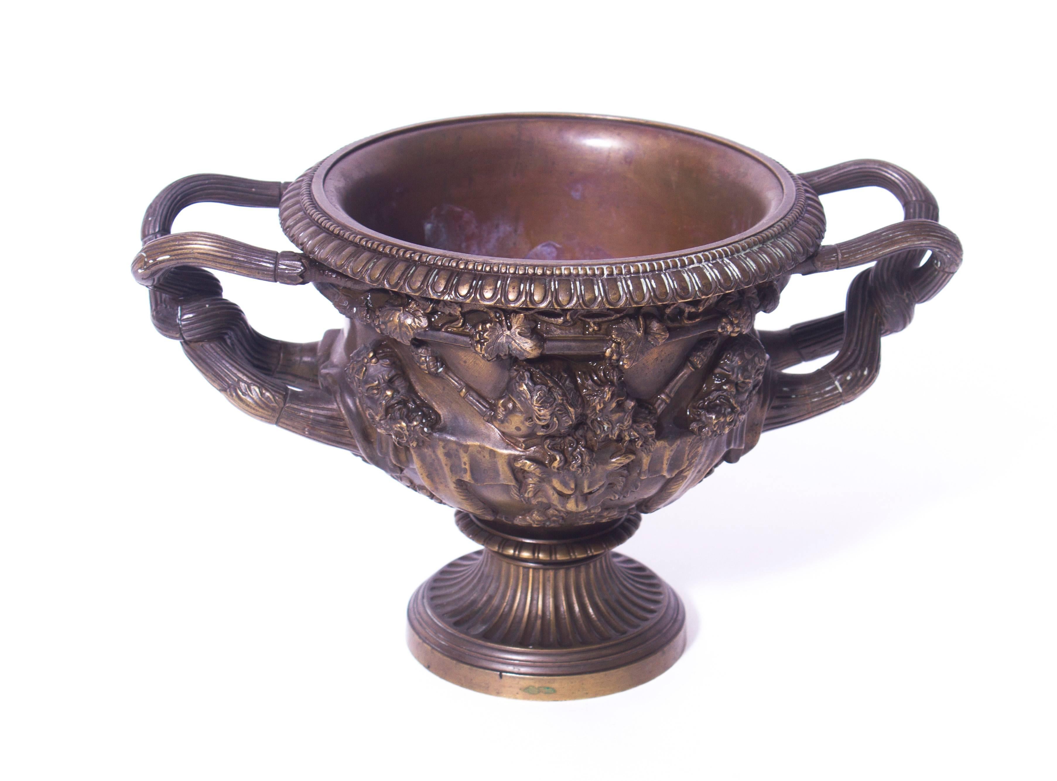 Late 19th Century 19th Century French Grand Tour Bronze Model of Warwick Vase