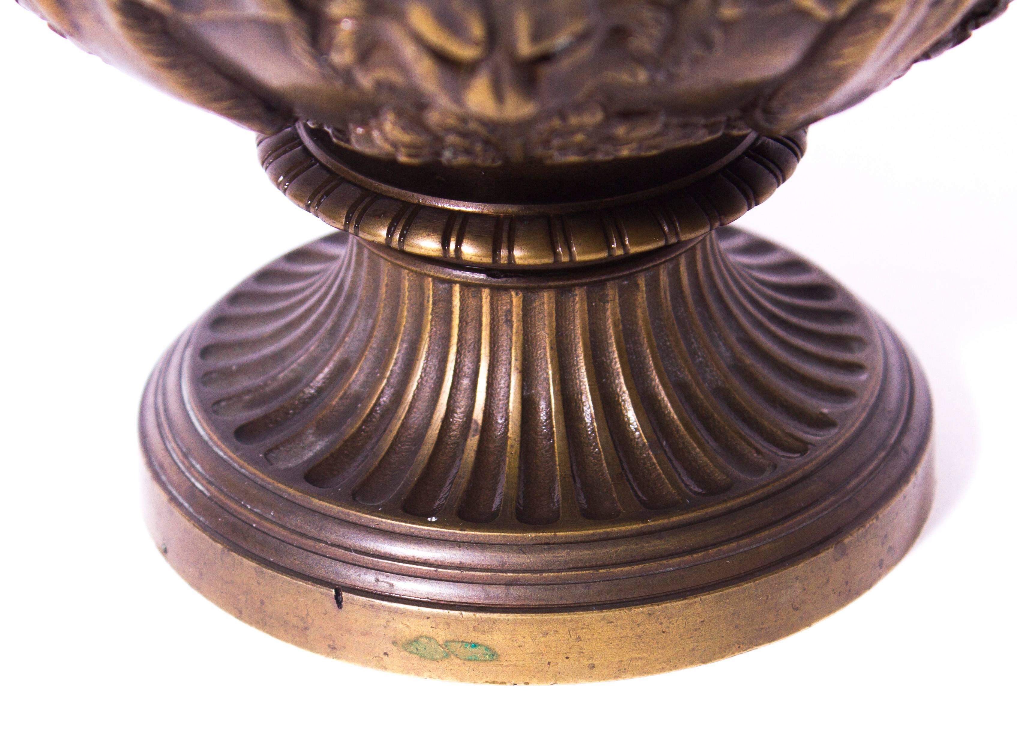 19th Century French Grand Tour Bronze Model of Warwick Vase 1
