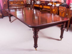 19th Century Flame Mahogany Extending Dining Table, and 12 Chairs