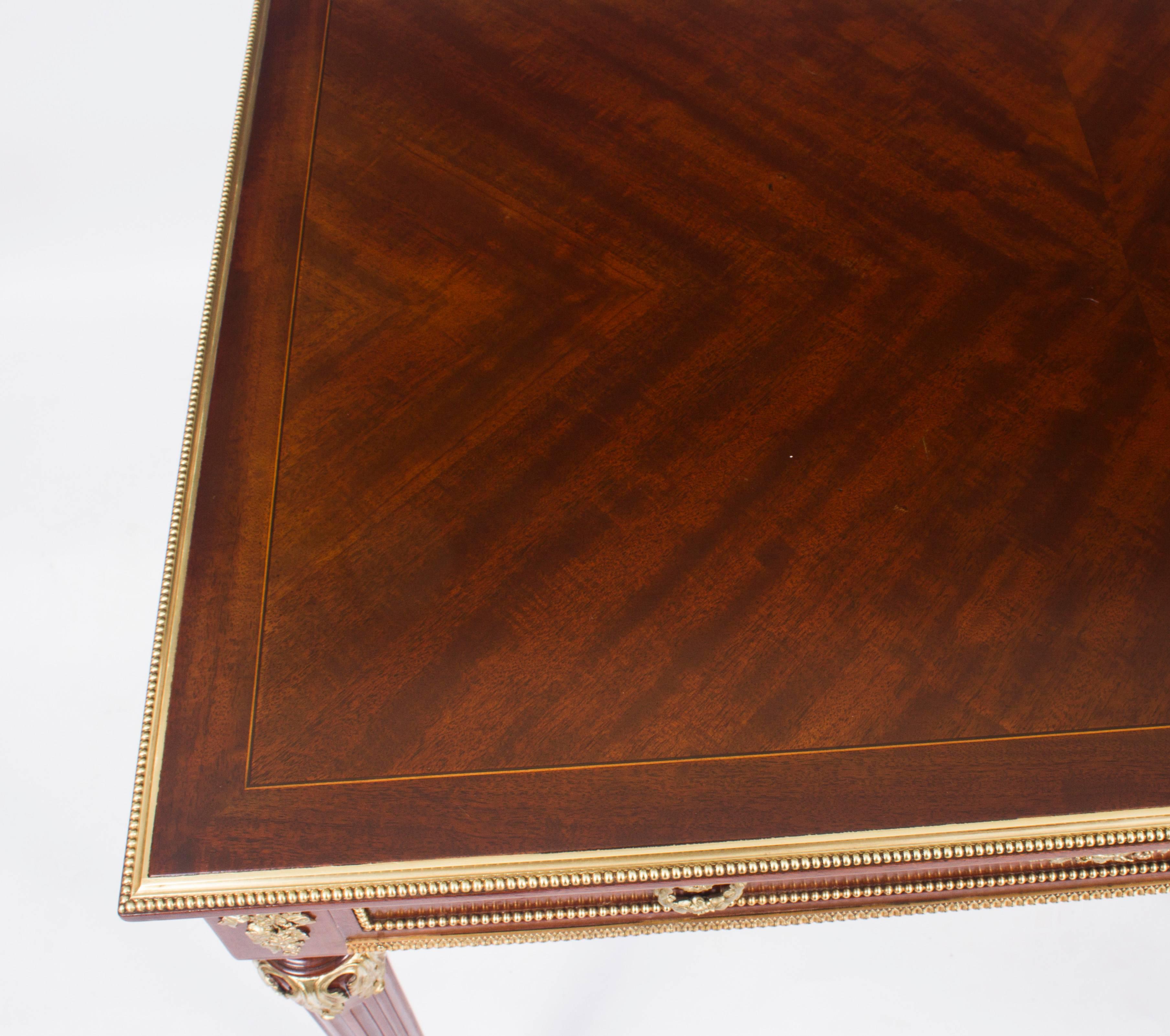 19th Century French Ormolu-Mounted Flame Mahogany Side Table In Excellent Condition In London, GB