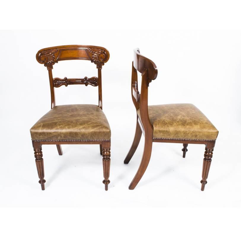 19th Century Regency George III Pembroke Table Gillows and Six Antique Chairs 3