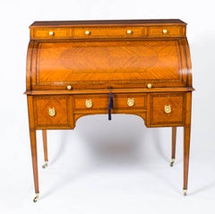 19th Century Satinwood and Inlaid Bureau de Dame Desk