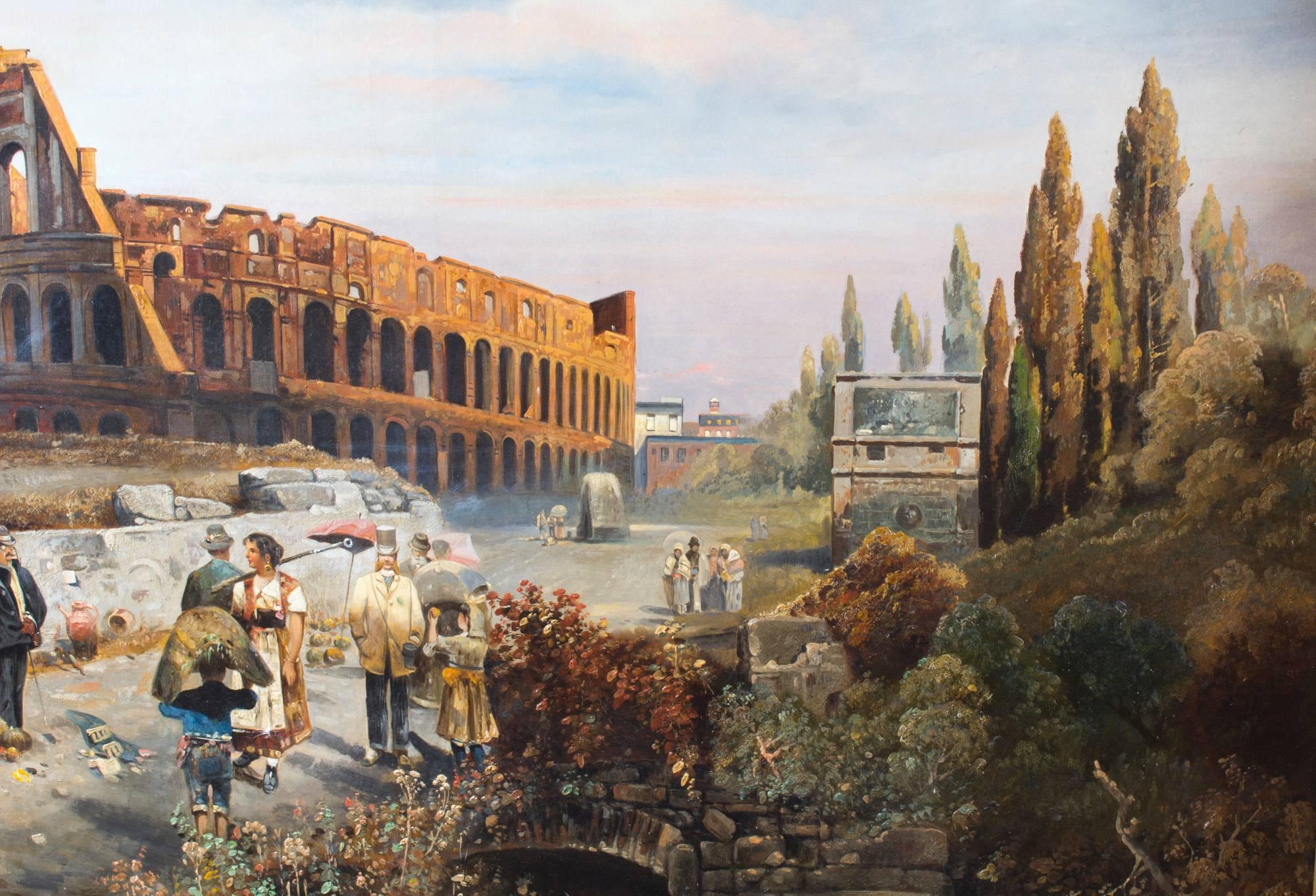 French 19th Century Oil Painting François Gérard 1770-1837 of the Colosseum