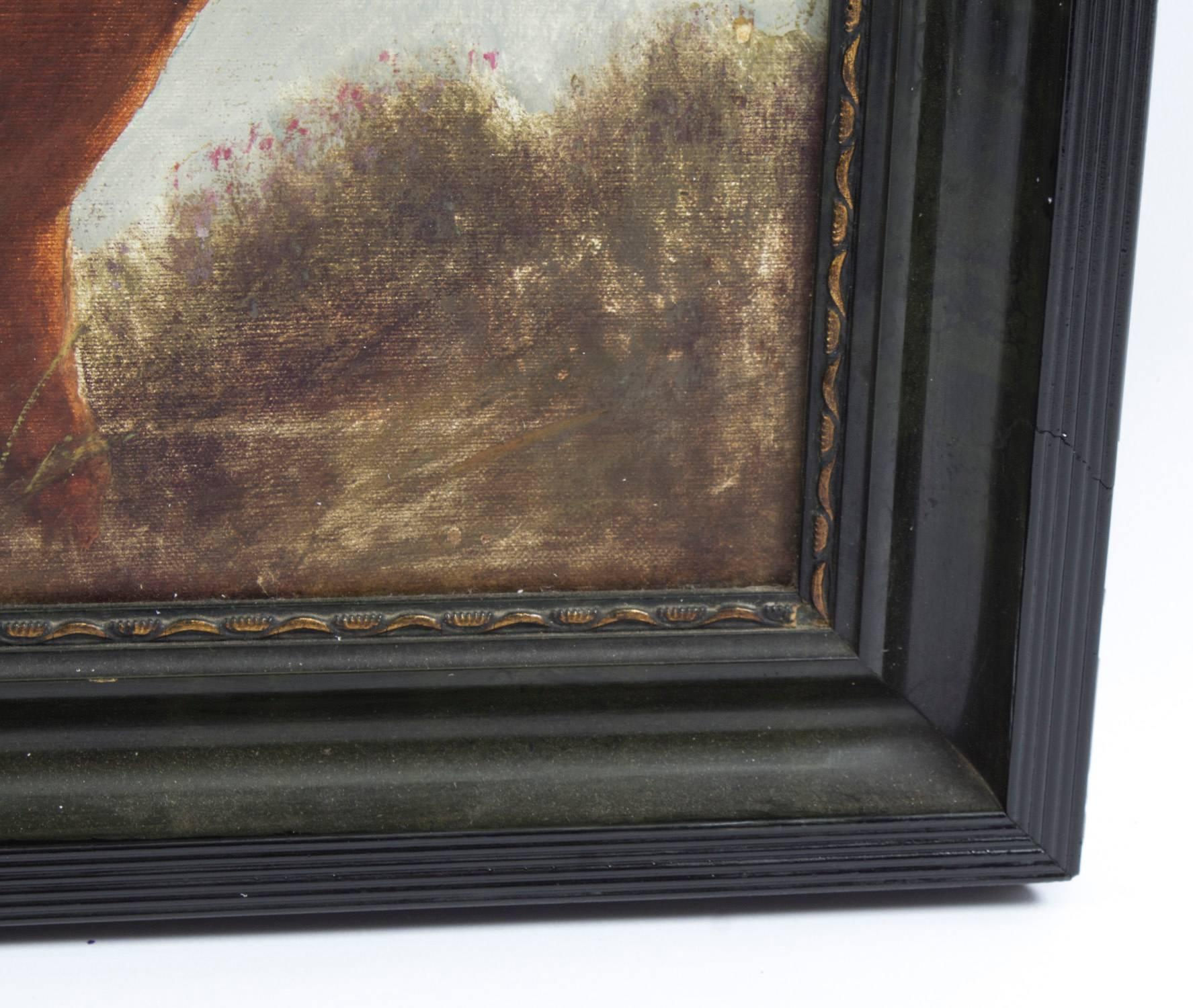 Antique Oil Painting by Edward Henry Windred Signed and Dated 1915 1
