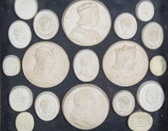 19th Century Set 19 Grand Tour Plaster Framed Portrait Medallions
