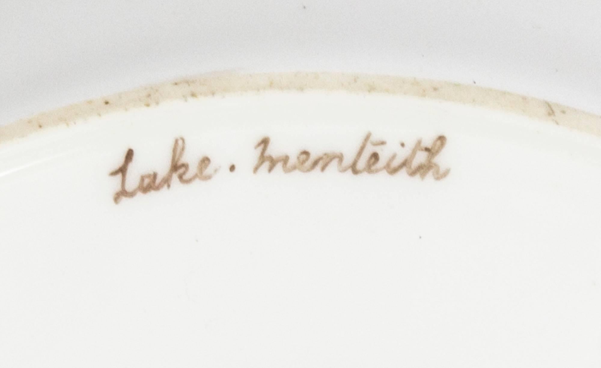 Late 19th Century Antique Coalport Porcelain Plate Lake Menteith, 1891 For Sale
