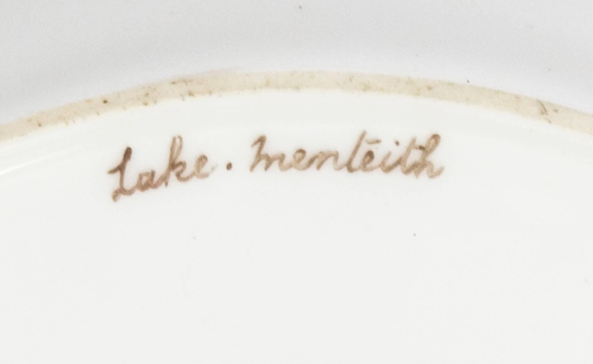 Porcellana Antico piatto di porcellana Coalport Porcelain Lake Menteith, 1891 in vendita