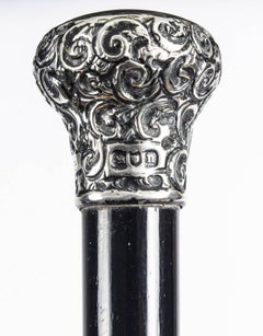 Antique Silver Mounted and Ebonized Conductor's Baton, London, 1908