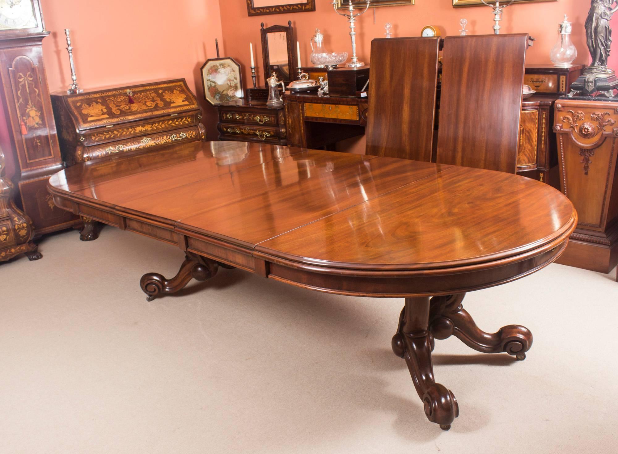 victorian mahogany dining table