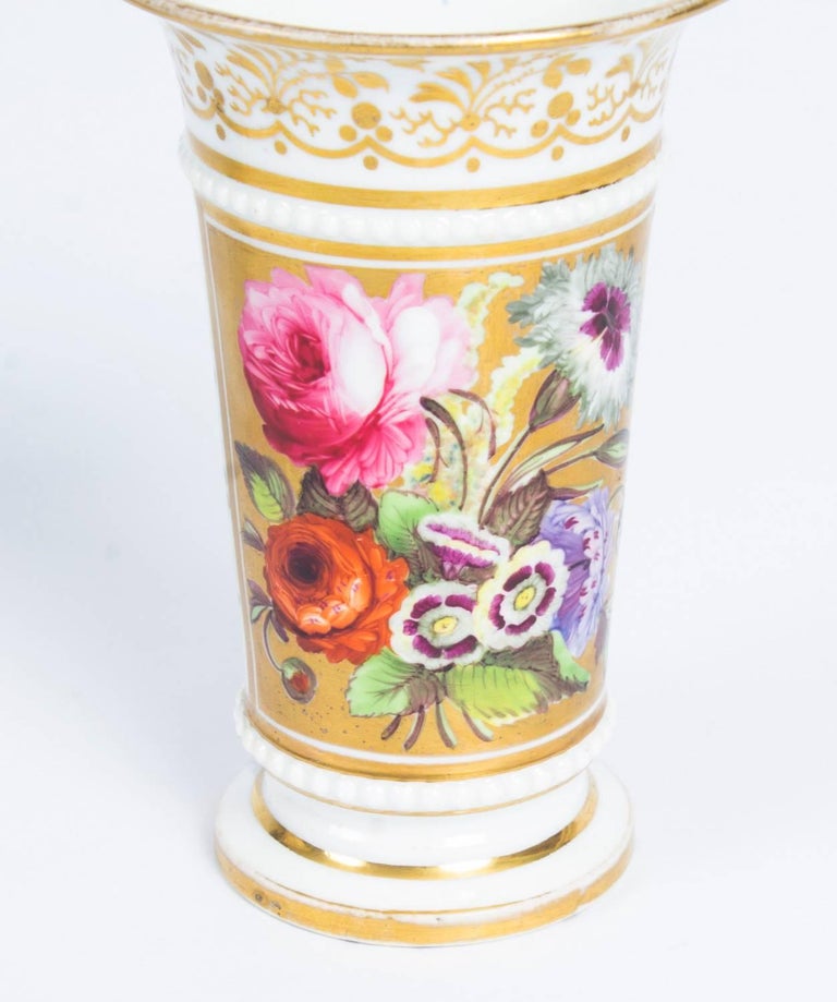 Antique Pair of Coalport Spill Vases Early 19th Century at 1stDibs