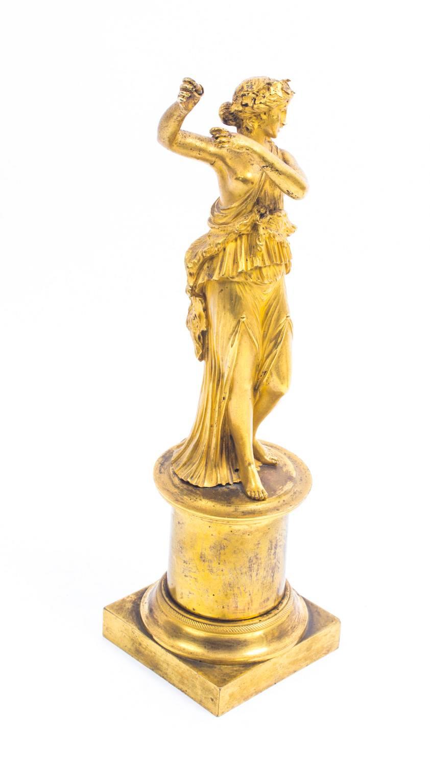 19th Century Pair of French Ormolu Classical Maidens Dancing 1