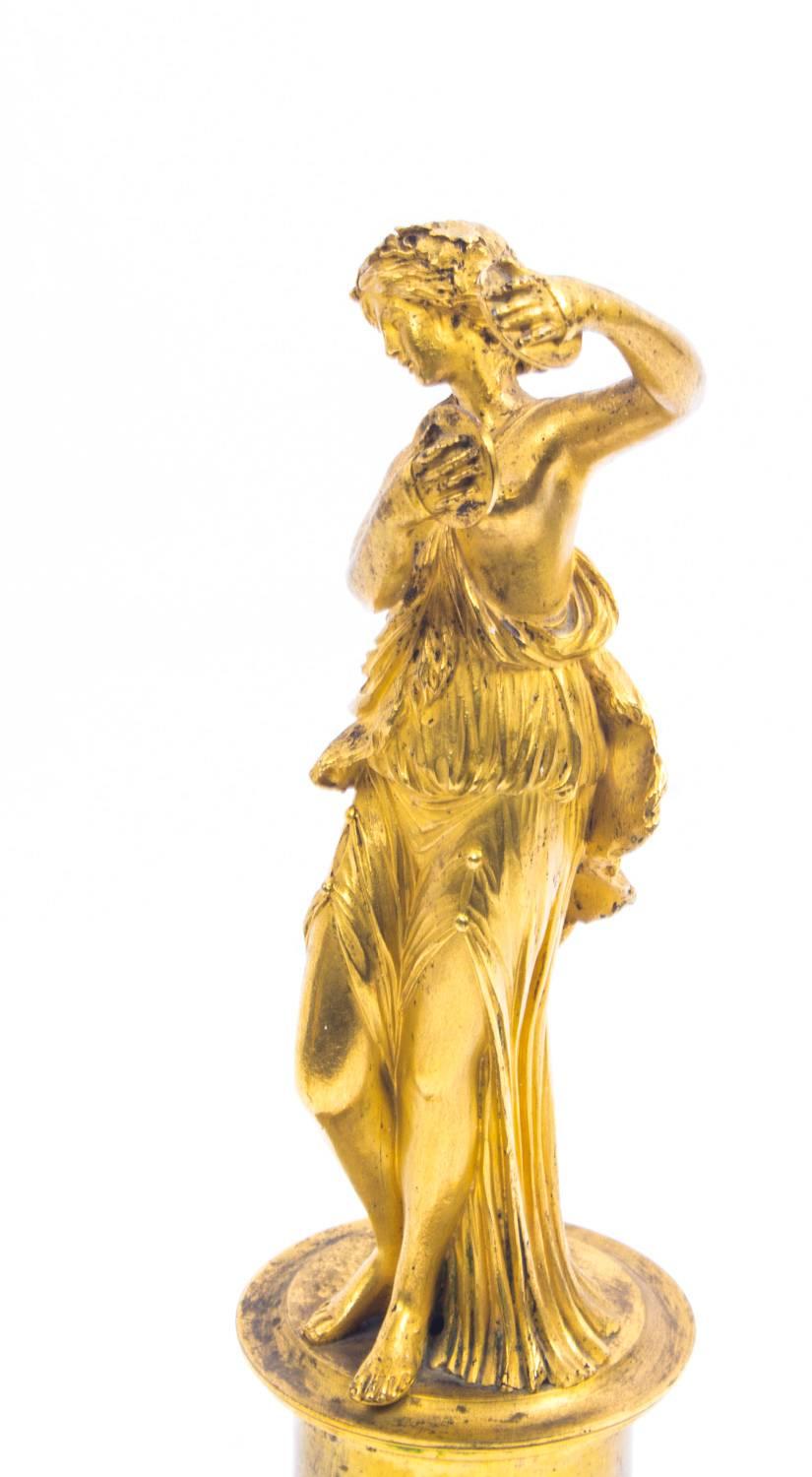 19th Century Pair of French Ormolu Classical Maidens Dancing 3