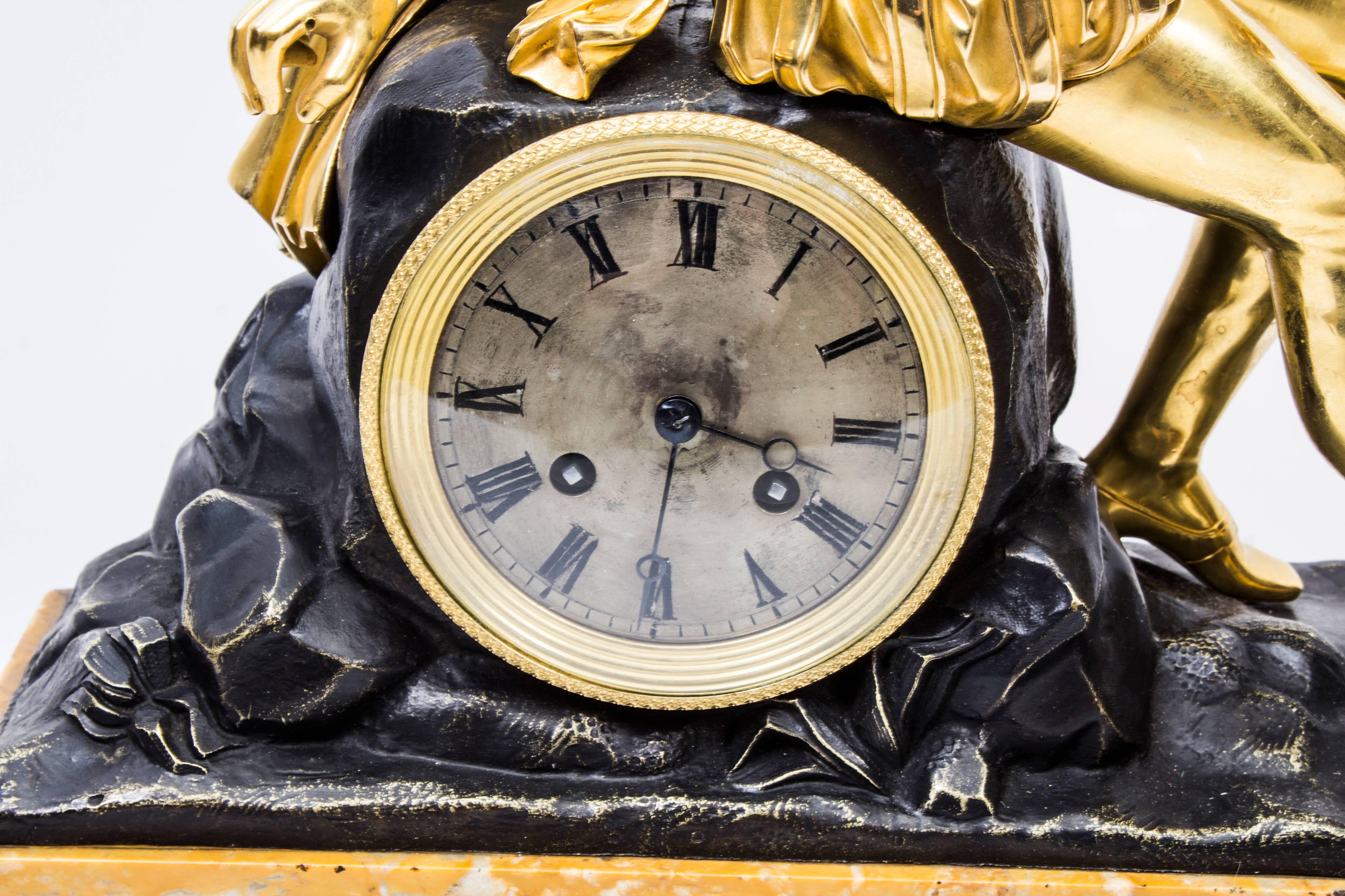 19th Century French Ormolu and Bronze Mantel Clock 1