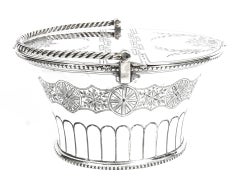 Antique Silver Plated Victorian Sweet Basket 19th Century