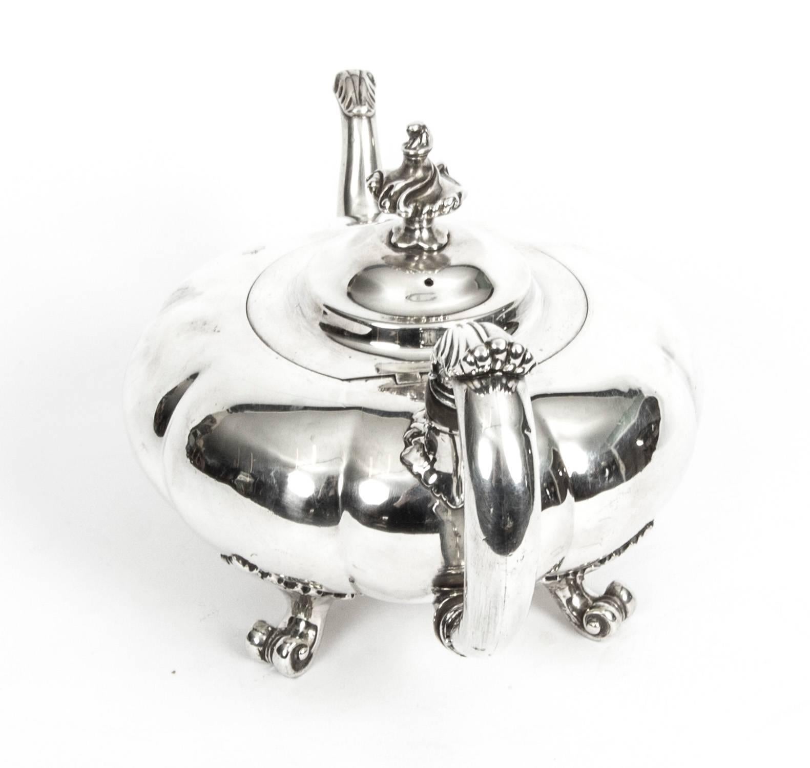 Mid-19th Century Antique Sterling Silver Teapot Paul Storr, 1836
