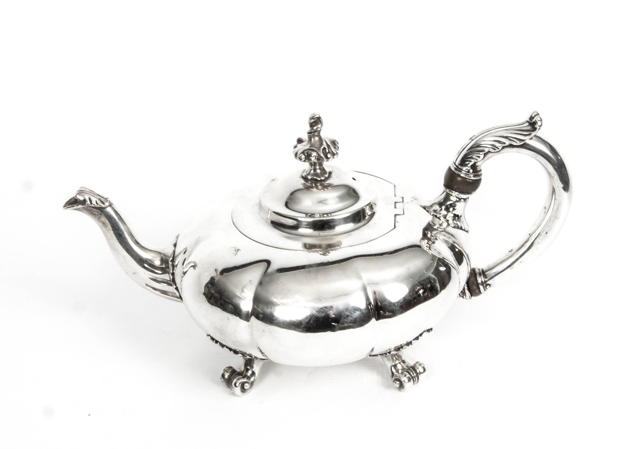 This is a wonderful antique sterling silver teapot with hallmarks for London 1836 and the makers mark of one of the most celebrated silversmiths of all time, Paul Storr, typical of his best work, and with the retailers mark for Storr & Mortimer, 13