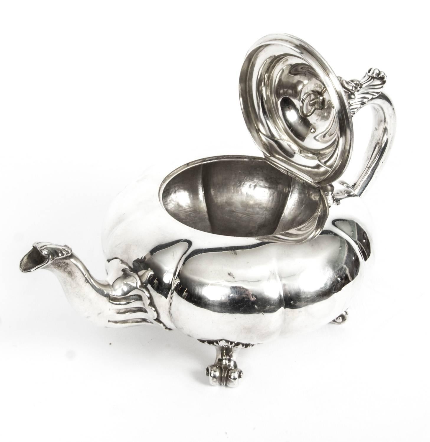 Antique Sterling Silver Teapot Paul Storr, 1836 1