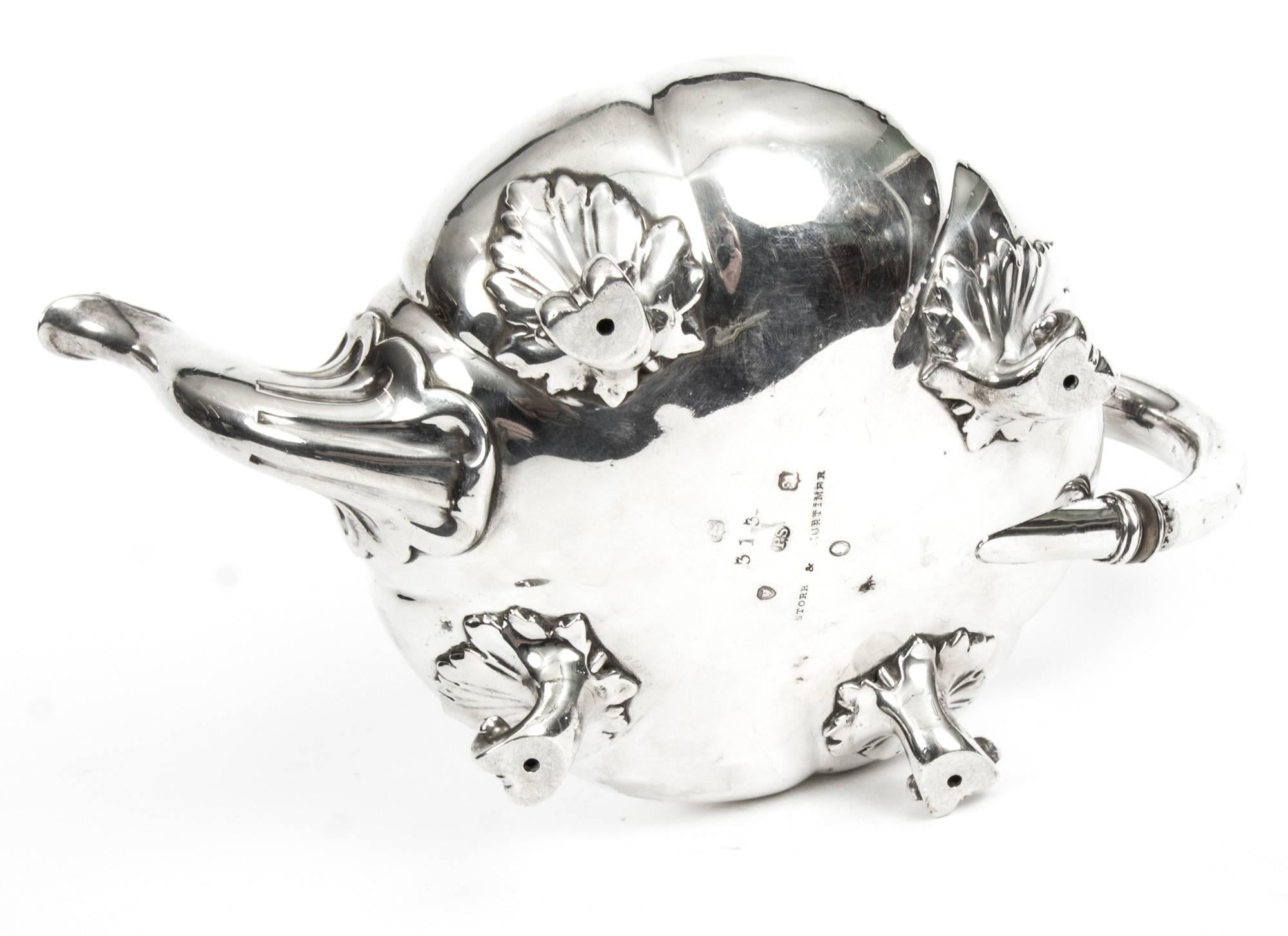 Antique Sterling Silver Teapot Paul Storr, 1836 2