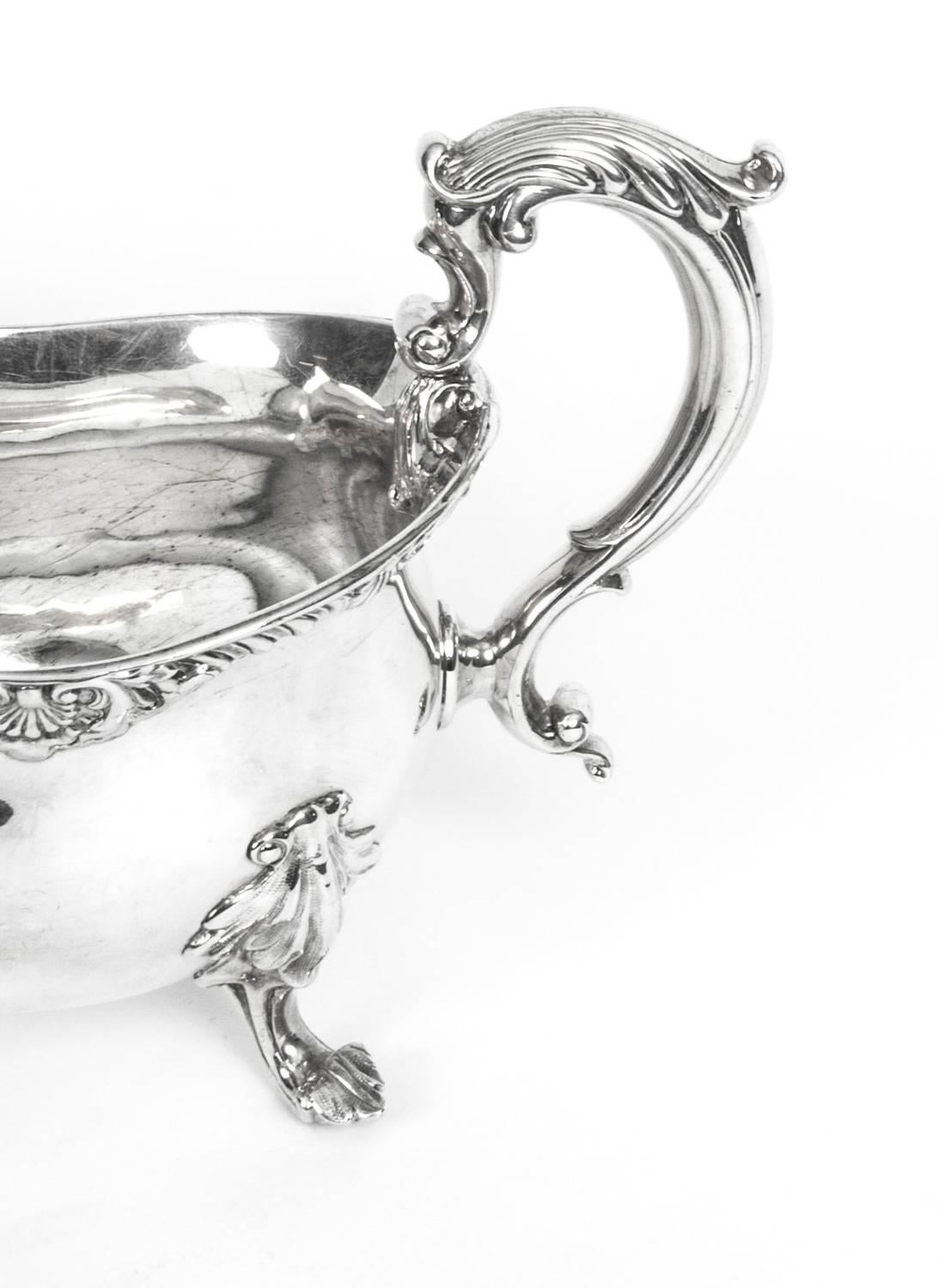 antique silver sauce boats