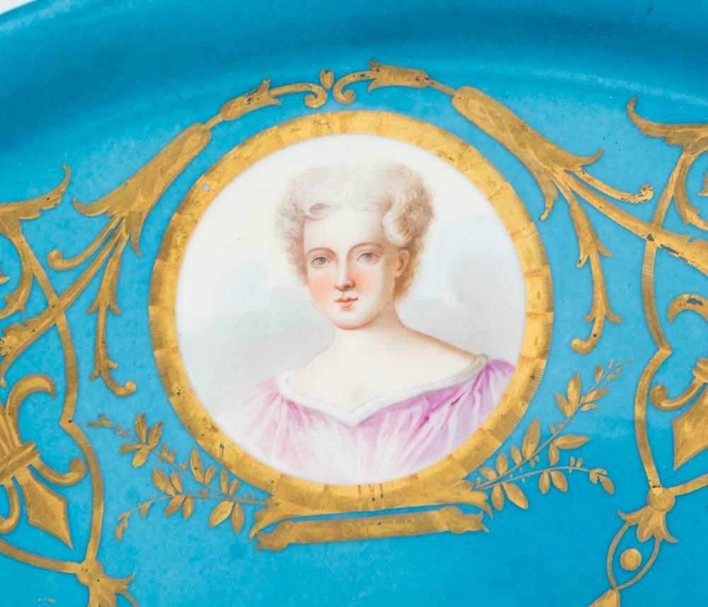 Antique Sevres Porcelain Charger of Louis XVI, 18th Century 1