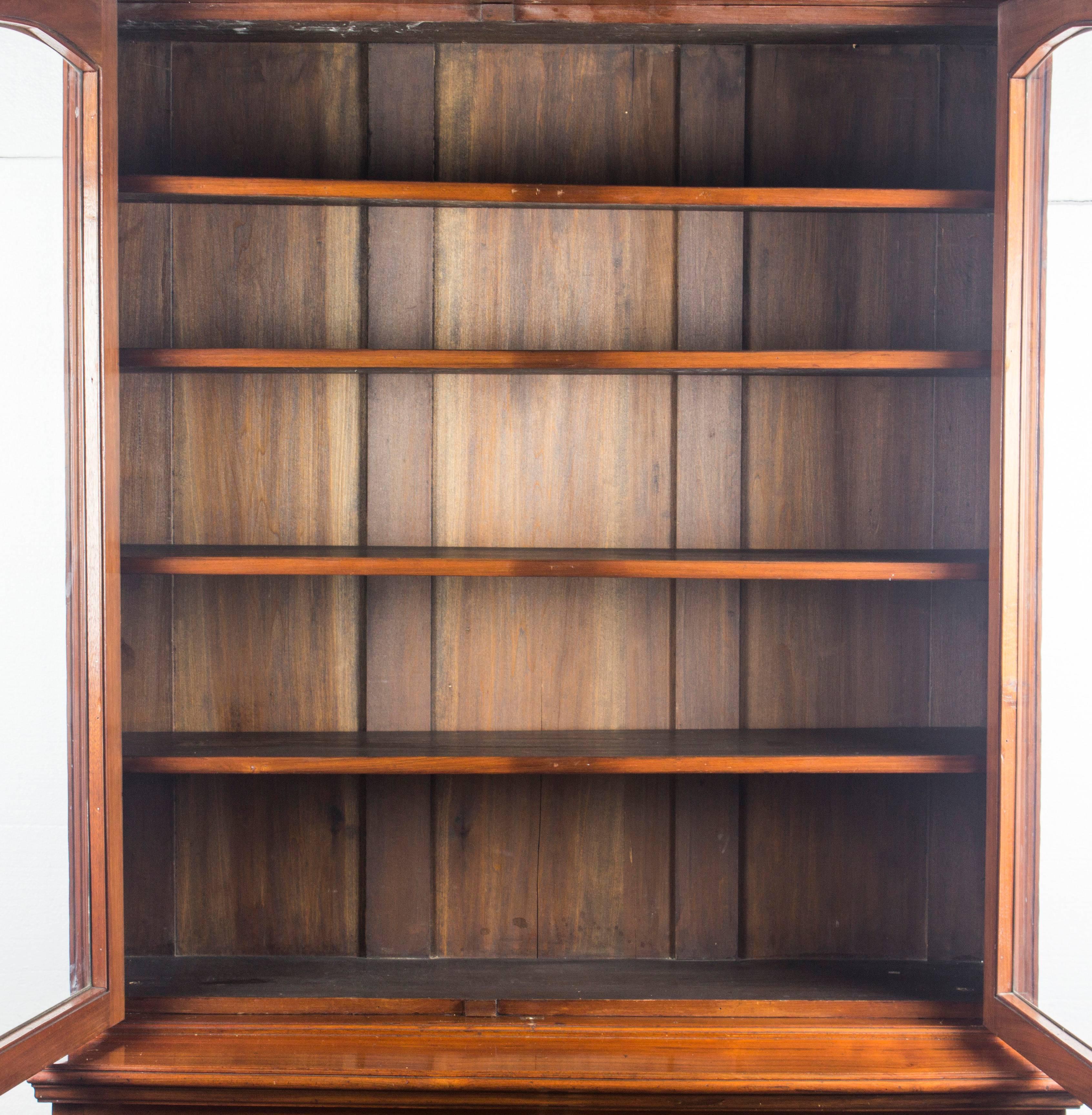 Antique Edwardian Figured Walnut Bookcase, 19th Century 5