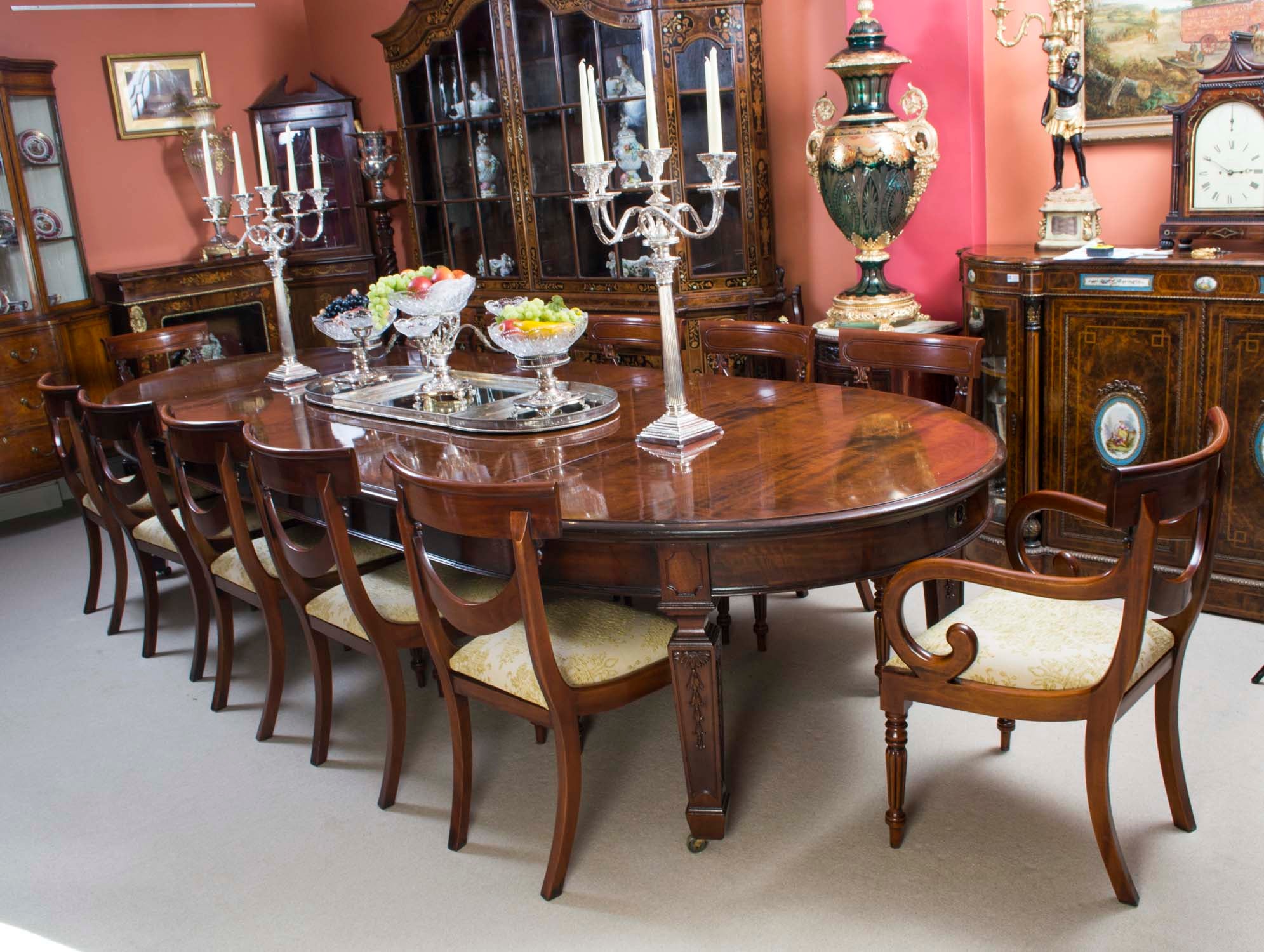 Antique Victorian Dining Table And 12 Chairs 19th Century At 1stdibs