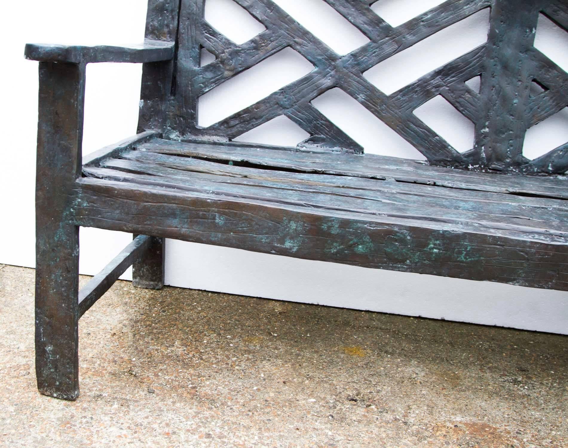 Stunning Lifesize Bronze Albert Einstein on a Garden Bench 20th Century 3