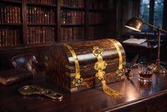 Antique Coromandel and Brass Mounted Scent Bottle Box, 19th Century