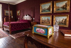 Antique French Sevres Porcelain and Ormolu Jewelry Casket, 19th Century