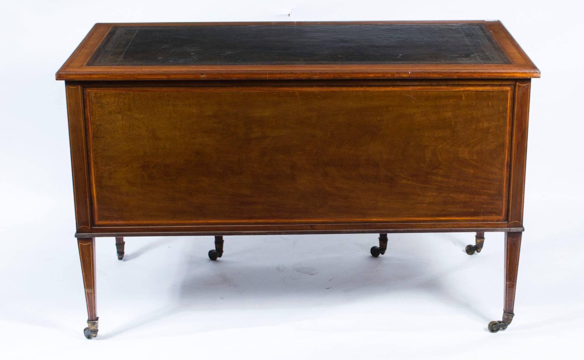 19th Century Edwardian Inlaid Desk, Bears 