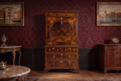 Antique Queen Anne Walnut Secretaire Chest/ Escritoire 18th Century
