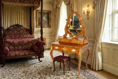Antique Ormolu & Sevres Porcelain Mounted Dressing Table & Mirror 19th Century
