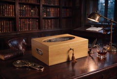 Vintage Fruitwood Display Humidor Mid 20th Century