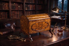 Antique Victorian Burr Walnut & Inlaid Marquetry Magazine Rack 19th Century