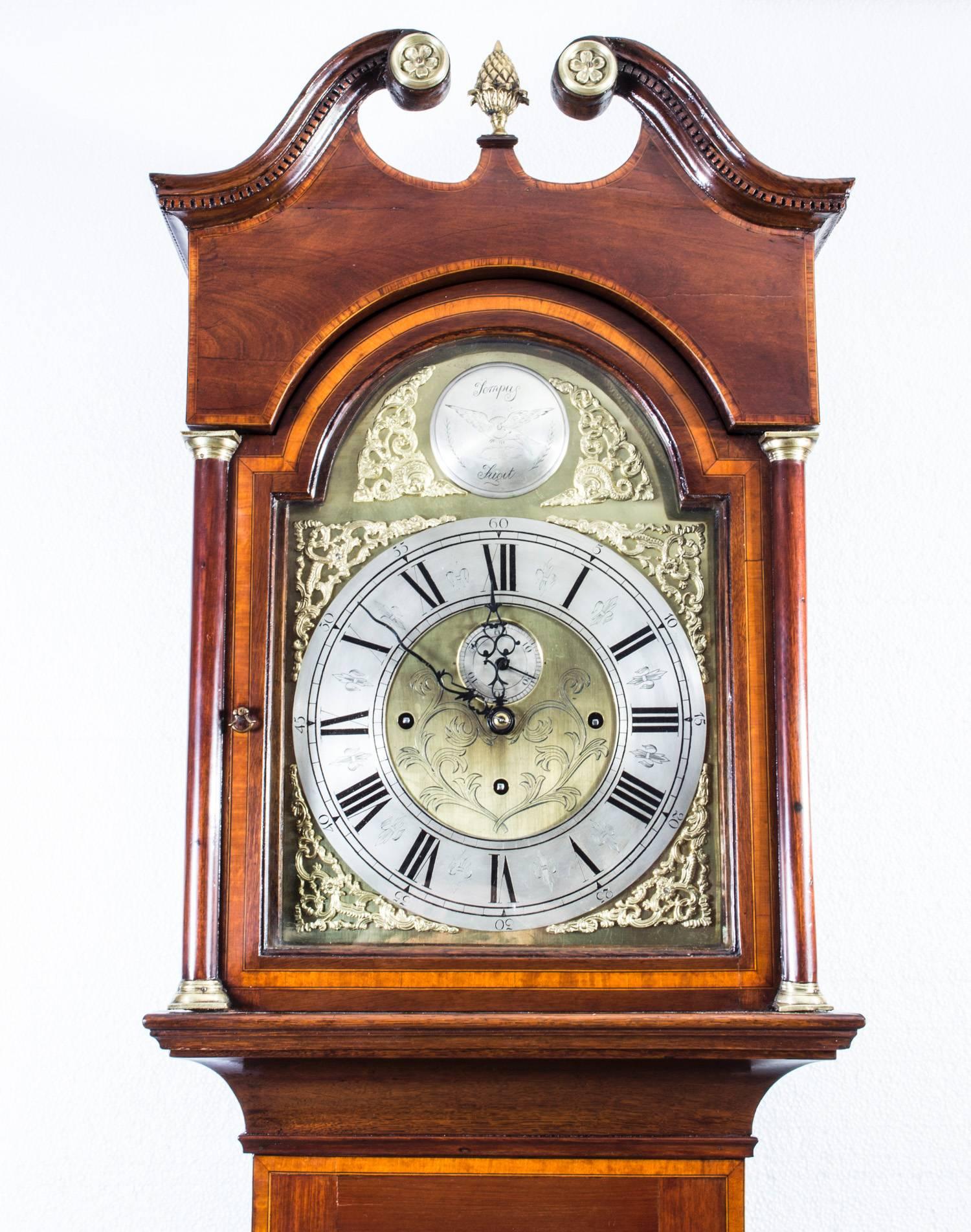 Victorien tardif horloge de parquet du 19e siècle avec sonnerie de cloches