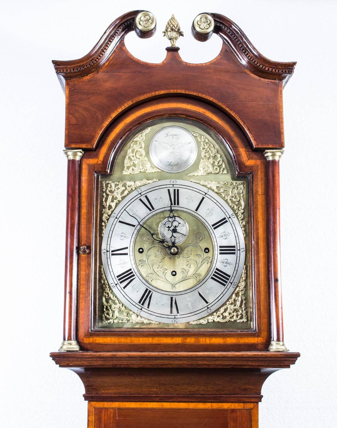Antique Longcase Clock Chiming on Bells, 19th Century For Sale at 1stdibs