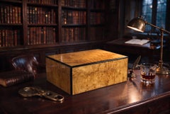 Vintage Savinelli Karelian Birch Humidor Harrods Mid 20th Century