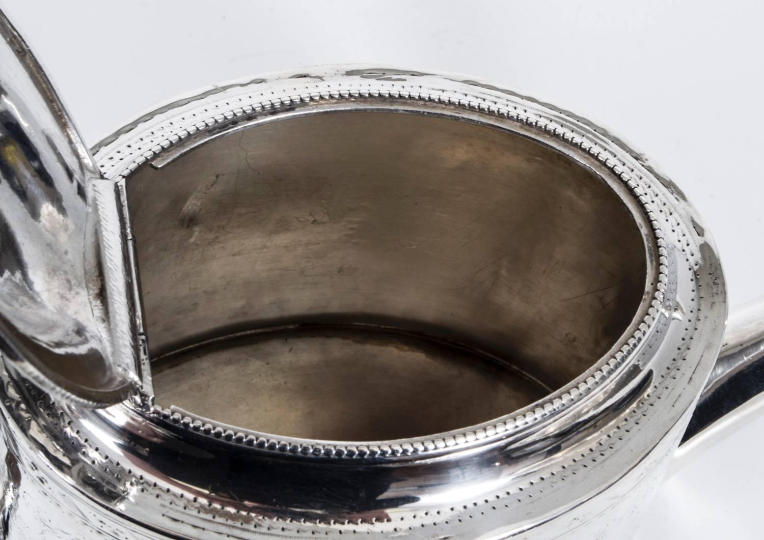 Antique Hester Bateman Sterling Silver Teapot Pot, 1783 3