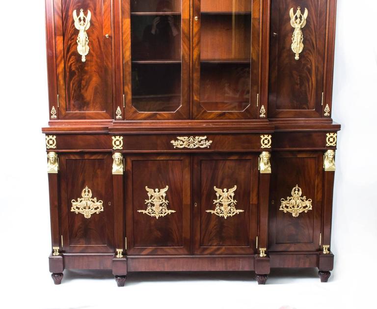 19th Century Empire Mahogany Bookcase Cabinet At 1stdibs English 19th Century Empire Mahogany Bookcase Cabinet For