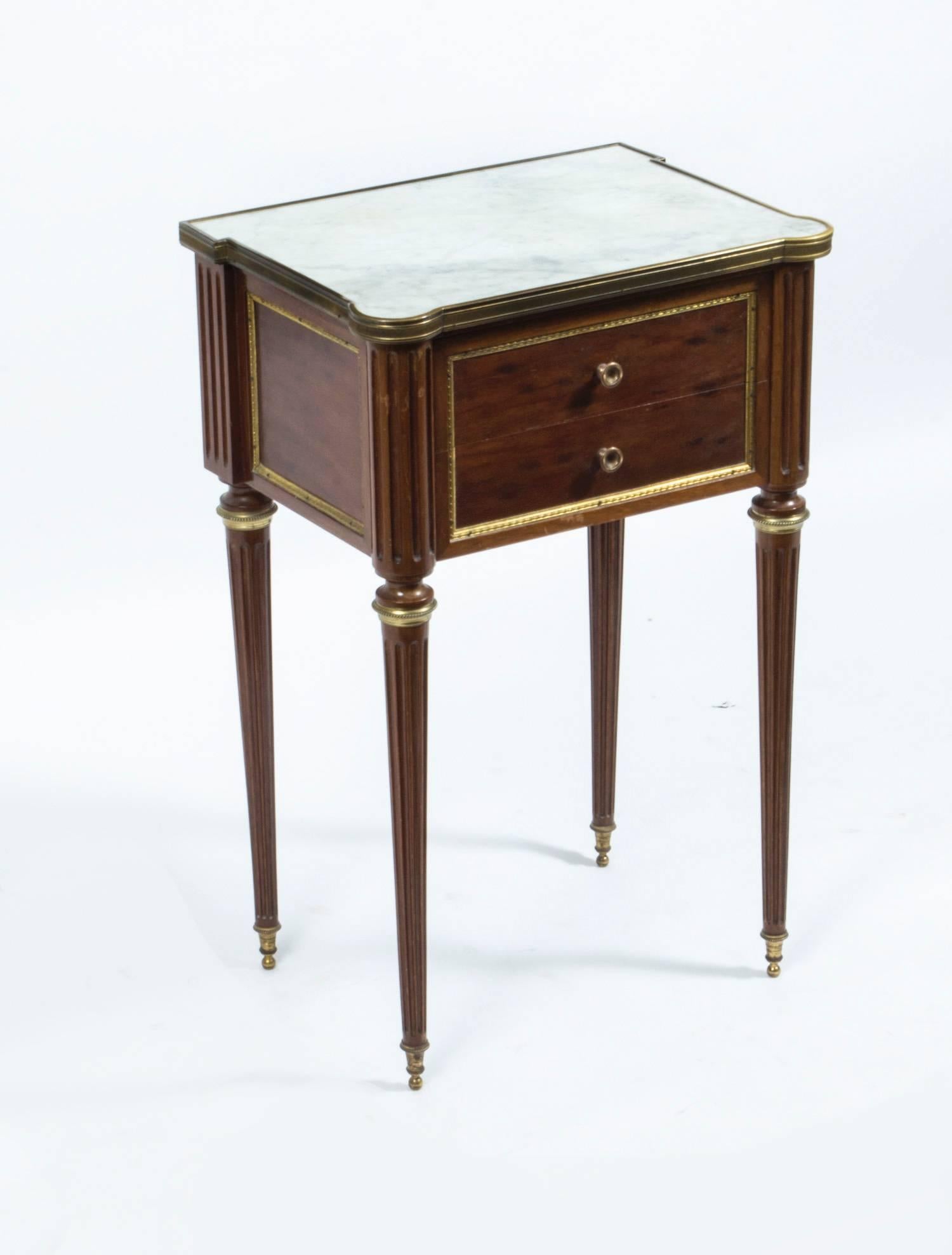 Antique Pair French Empire Style Bedside Cabinets, circa 1900 In Excellent Condition In London, GB