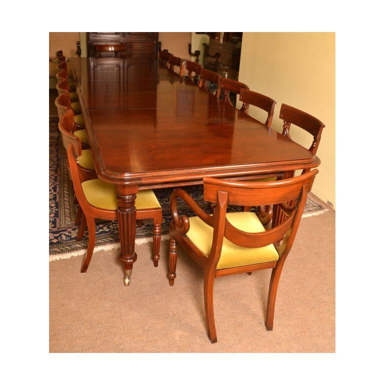 English Vintage Victorian Dining Conference Table Mahogany