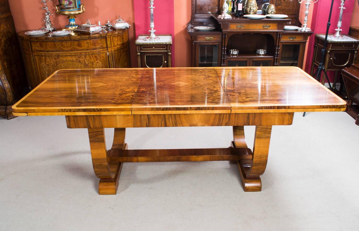 Antique Art Deco Burr Walnut Dining Table, circa 1930 at ...