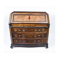 Antique Lombardy Milanese Walnut Bureau, circa 1750