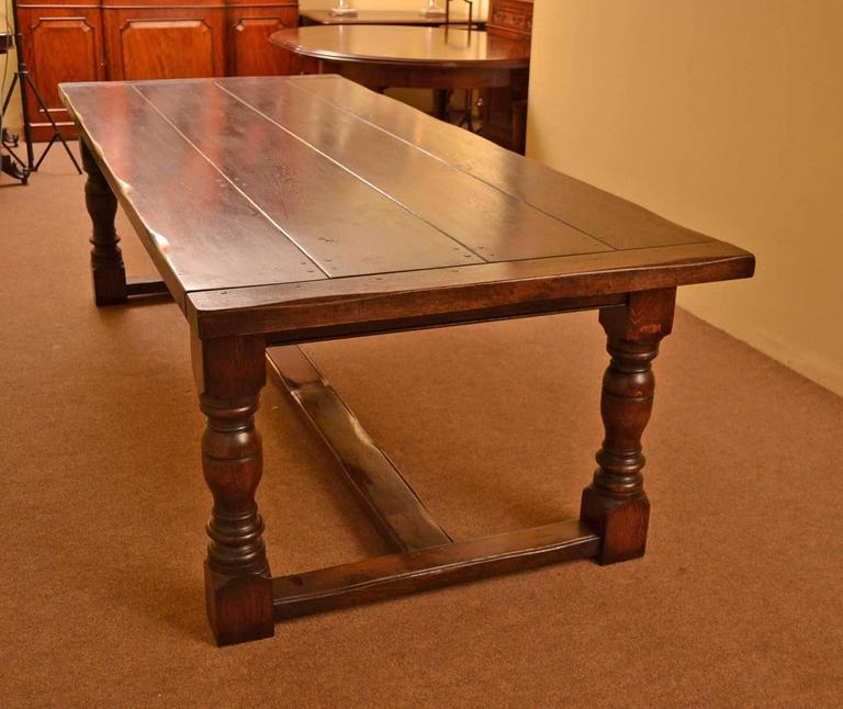 Bespoke Solid Oak Refectory Dining Table And 10 Chairs For At English Bespoke Solid Oak Refectory Dining Table 10 Chairs For