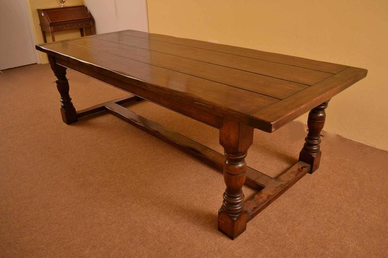 Bespoke Solid Oak Refectory Dining Table And 10 Chairs For At Bespoke Solid Oak Refectory Dining Table And 10 Chairs For At 1stdibs