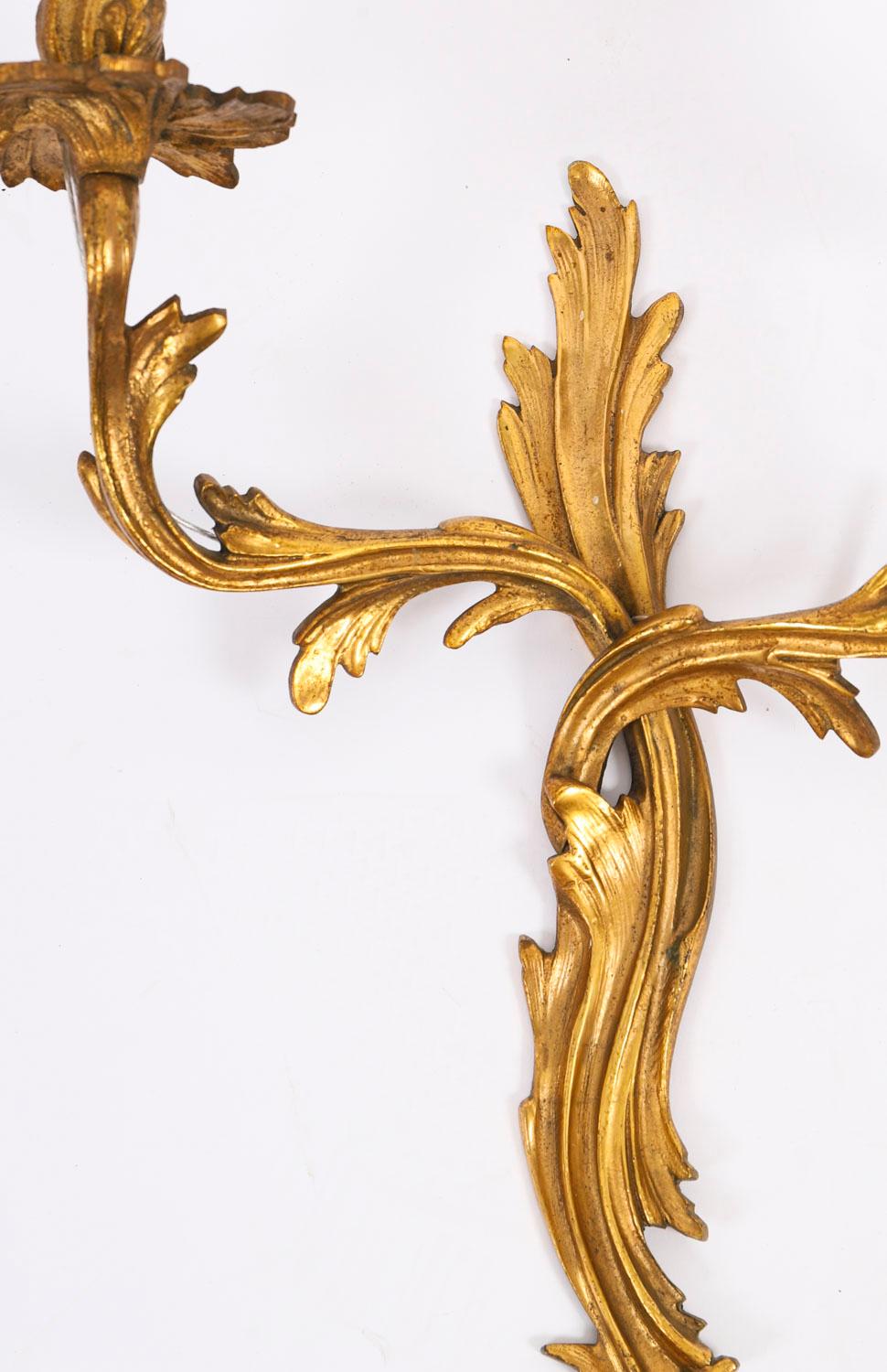 Conjunto Vintage de 6 Apliques de Ormolu de Estilo Neoclásico Francés Siglo XIX en venta 4