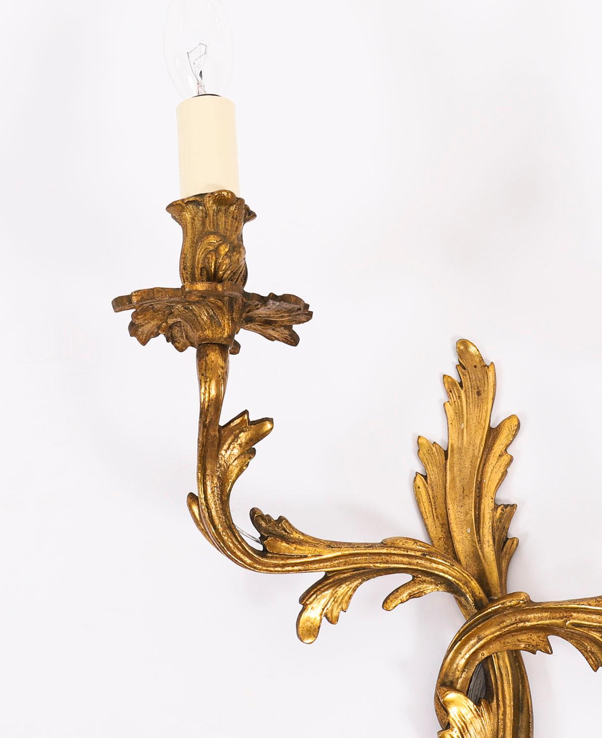 Conjunto Vintage de 6 Apliques de Ormolu de Estilo Neoclásico Francés Siglo XIX en venta 1
