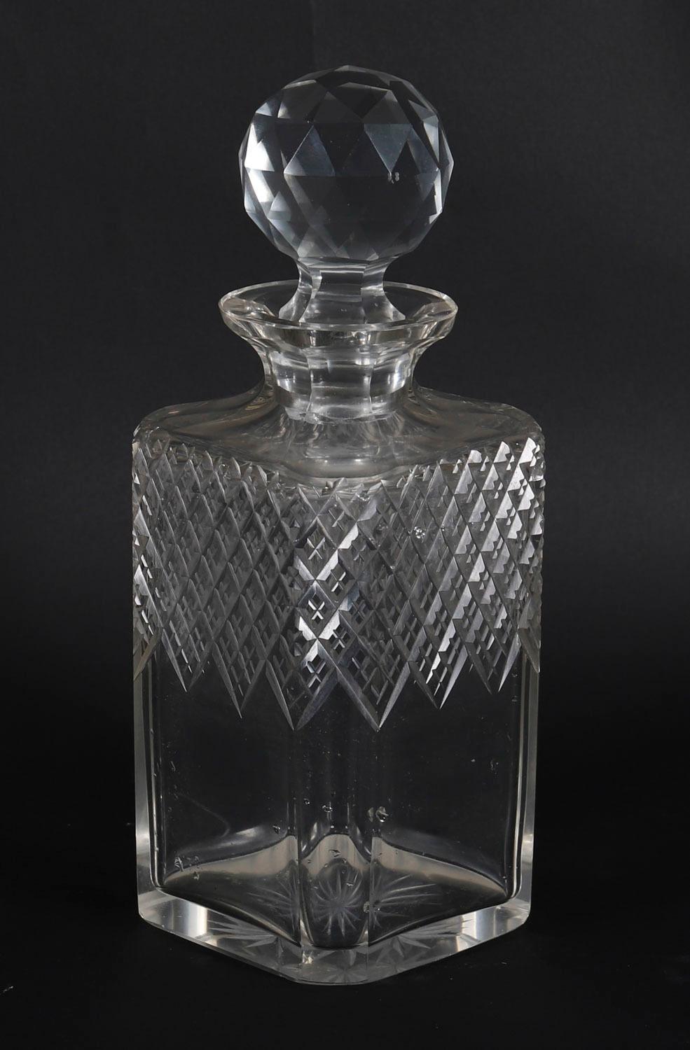 Antike Intarsien Nussbaum Drei Schliff Kristall Dekanter Tantalus C1870 19. im Angebot 6